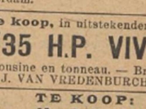 Verkoopadvertentie van een Vivinus, waarschijnlijk K34. 
Bron: De Kampioen van 3-4-1908, pag. XXXV, via https://books.google.nl/